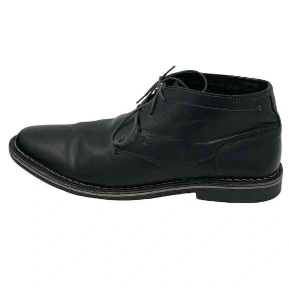 Steve Madden | Harken Black Leather Lace Up Chukka Boots - Picture 4 of 8